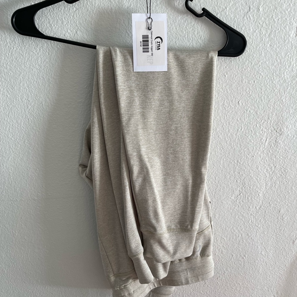 Oatmeal cozy joggers